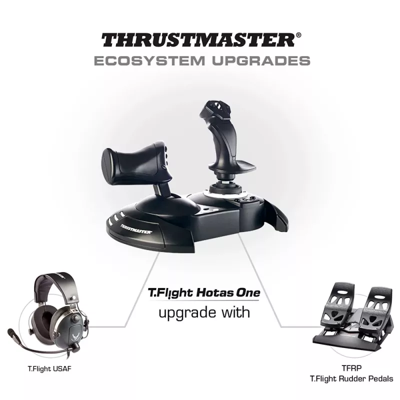 Thrustmaster T.Flight Hotas One melns lidojumu kursorsvira PC, Xbox One
