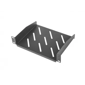 LANBERG Fiksēts plaukts 10 collu 1U/254x180 mm, maksimālā slodze līdz 20 kg, melns