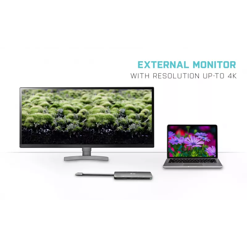 i-tec Metal USB-C Nano Docking Station 4K HDMI LAN Power Delivery 100 W
