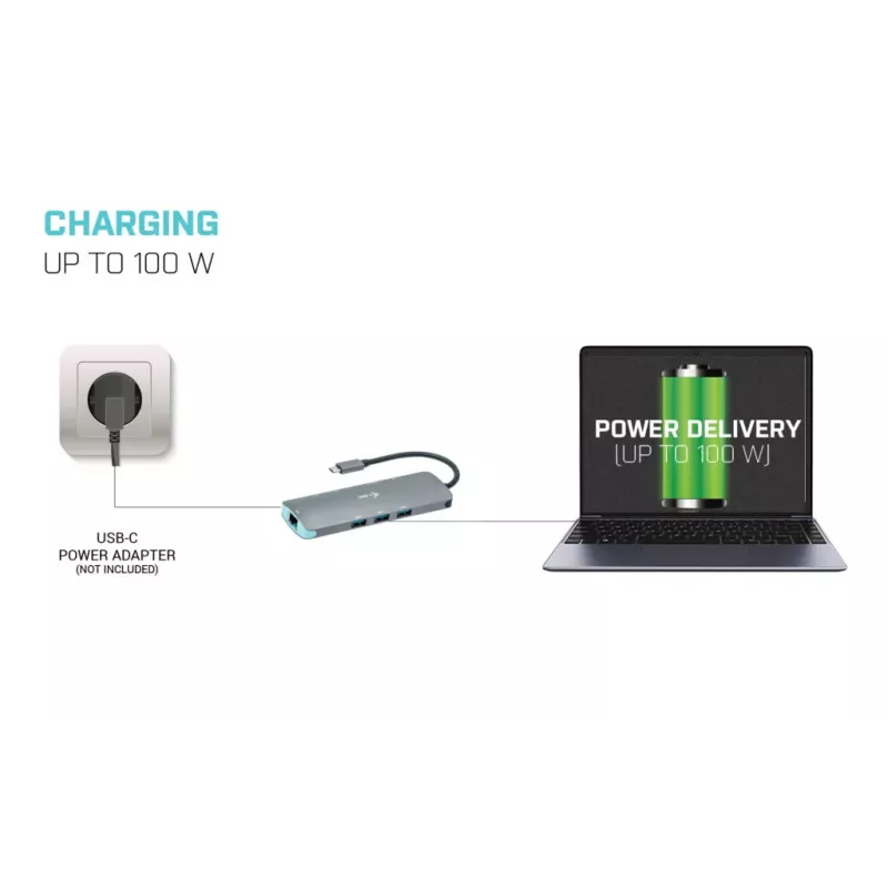 i-tec Metal USB-C Nano Docking Station 4K HDMI LAN Power Delivery 100 W