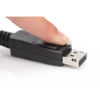DIGITUS DisplayPort kabelis, vīriešu/vīriešu, 2m ar fiksatoru, Ultra HD 8K, vers. 1.3/1.4