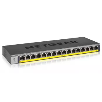 NETGEAR GS116PP Nenodrošināts Gigabitu Ethernet (10/100/1000) slēdzis ar PoE, melns