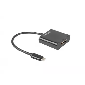USB grafikas adapteris LANBERG AD-UC-HD-01, melns, vīriešu/sieviešu savienotāji