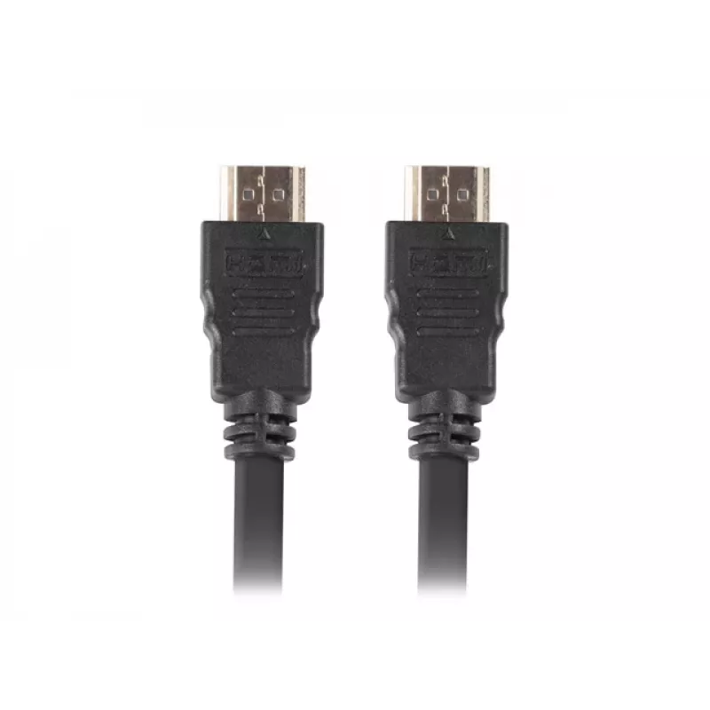 HDMI kabelis LANBERG CA-HDMI-11CC-0010-BK — 1 m, HDMI 1.4, 10.2 Gbit/s, 4K atbalsts, melns