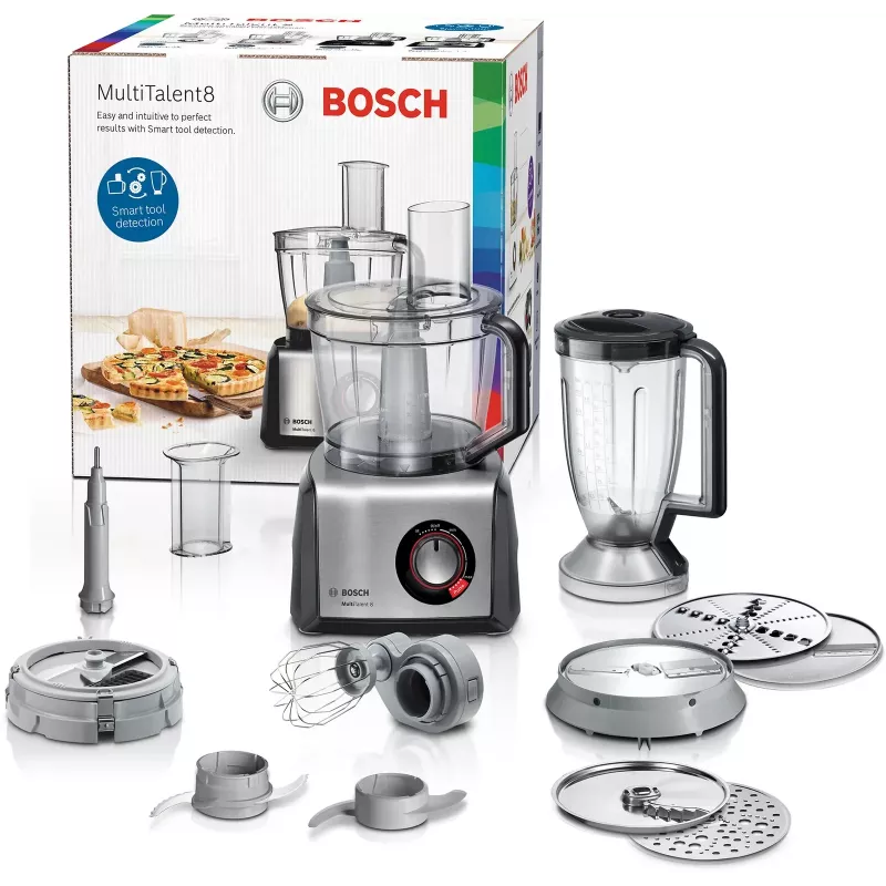 Virtuves kombains Bosch MC812M865 1250 W 3.9 L Melns, Nerūsējošs tērauds