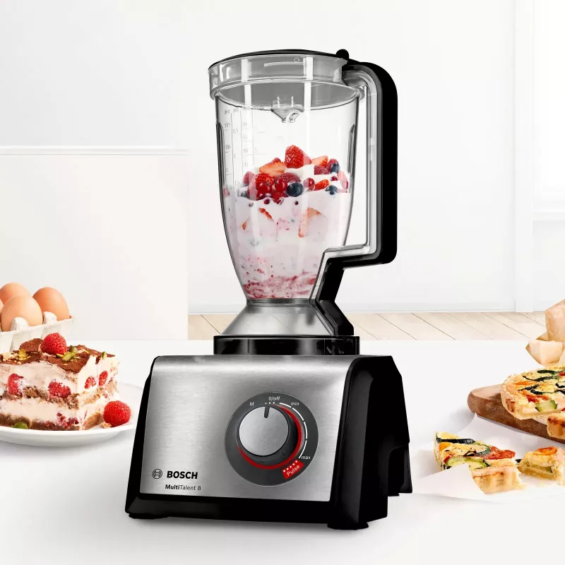 Virtuves kombains Bosch MC812M865 1250 W 3.9 L Melns, Nerūsējošs tērauds