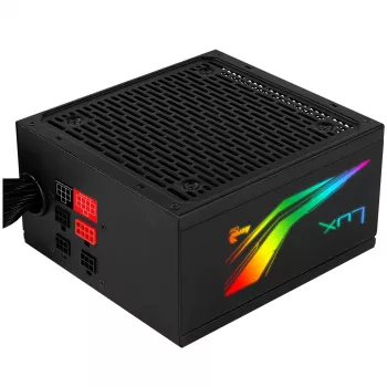 Aerocool LUXRGB550M 550W 80Plus Bronze 230V Melns daļēji modulārs barošanas bloks ar RGB apgaismojumu