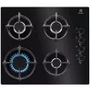 Electrolux EGG6407K Melna iebūvējama gāzes plīts virsma 59 cm 4 degļi