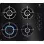 Electrolux EGG6407K Melna iebūvējama gāzes plīts virsma 59 cm 4 degļi