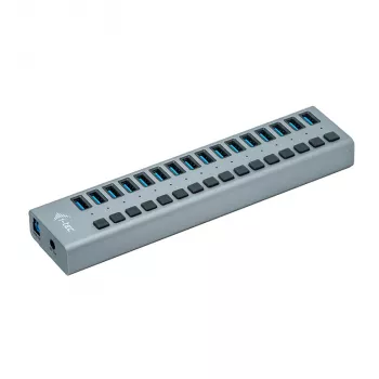 i-tec USB 3.0 16 portu uzlādes centrmezgls + 90 W barošanas adapteris