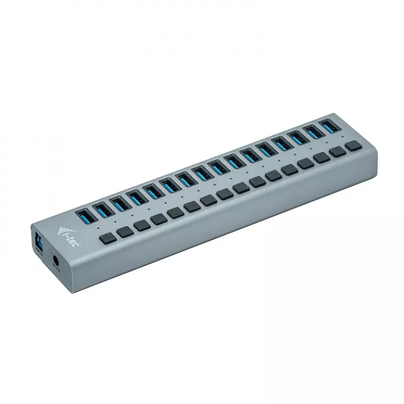 i-tec USB 3.0 16 portu uzlādes centrmezgls + 90 W barošanas adapteris