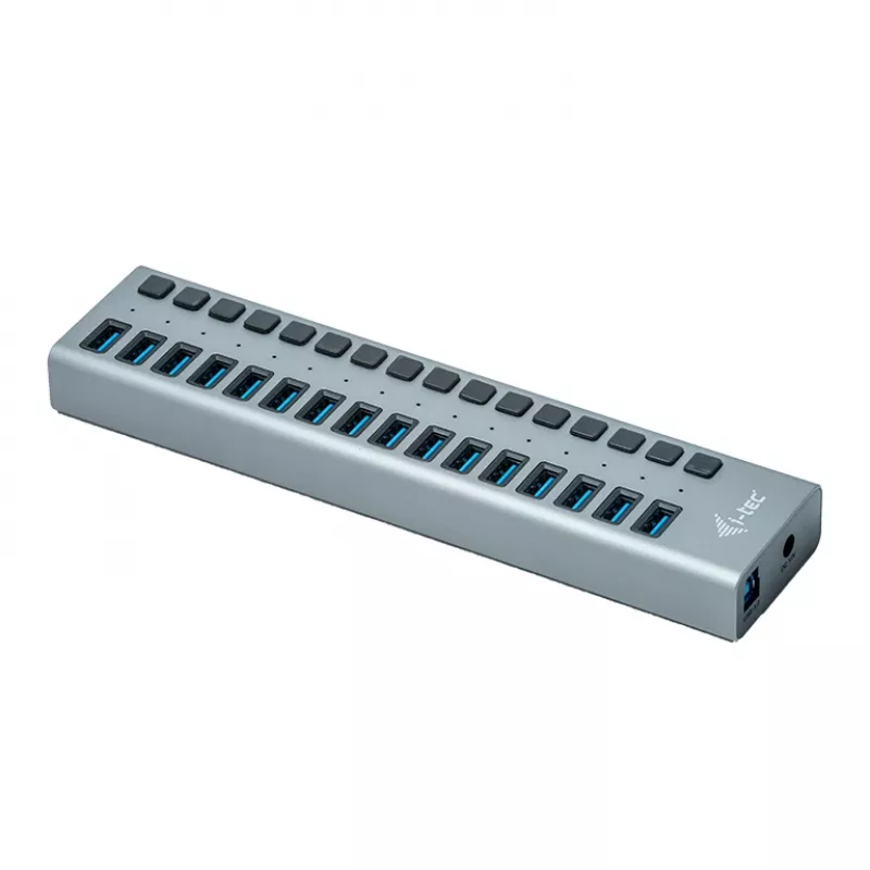 i-tec USB 3.0 16 portu uzlādes centrmezgls + 90 W barošanas adapteris