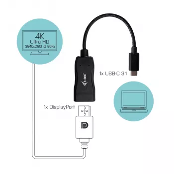 i-tec USB-C uz DisplayPort adapteris 4K/60 Hz