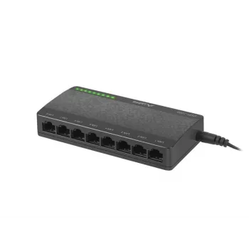 Slēdzis LANBERG DSP1-1008 8x 1 Gb/s Nepārvaldāms Gigabit Ethernet Darbvirsmas 5V