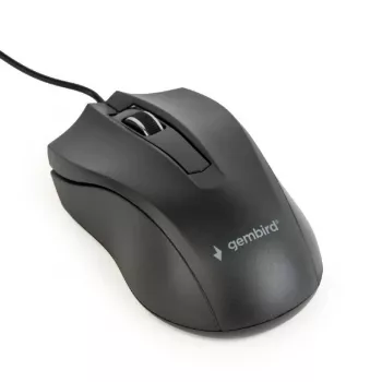 Vadu ambidextrous optiskā pele Gembird MUS-3B-01 — USB Type-A, 1000 DPI, 3 pogas, melna