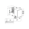 Daļēji iebūvējamā trauku mazgājamā mašīna WHIRLPOOL WIC 3C26 F — 60 cm, 14 komplekti, 46 dB, Energoklase E