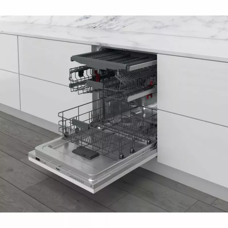 Daļēji iebūvējamā trauku mazgājamā mašīna WHIRLPOOL WIC 3C26 F — 60 cm, 14 komplekti, 46 dB, Energoklase E