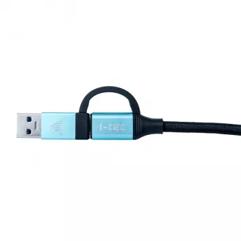 USB-C kabelis uz USB-C ar integrētu USB 3.0 adapteri i-tec C31USBCACBL