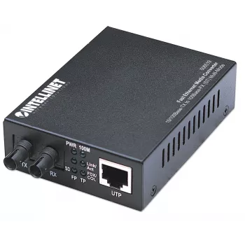 Intellinet Fast Ethernet datu pārveidotājs, 10/100Base-Tx uz 100Base-Fx (ST) vairāku režīmu, 2 km