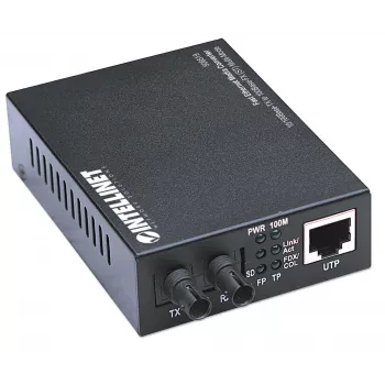 Intellinet Fast Ethernet datu pārveidotājs, 10/100Base-Tx uz 100Base-Fx (ST) vairāku režīmu, 2 km