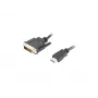 Lanberg HDMI (vīrišķais) -> DVI-D (vīrišķais) (24+1) kabelis, Dual Link, ar zeltītiem 4K savienotājiem - 1,8m Melns