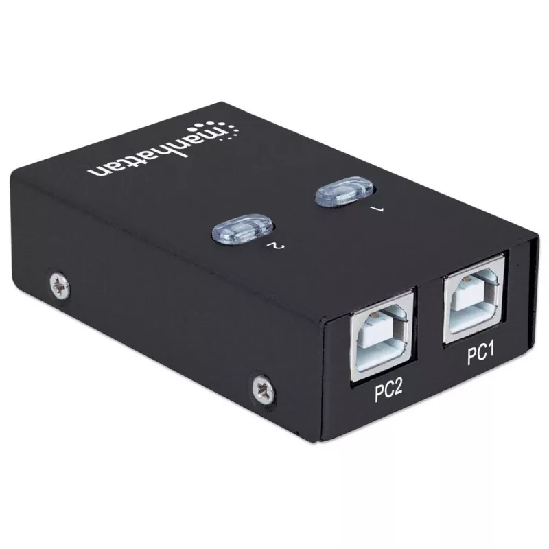 Manhattan 162005 USB 2.0 automātiskais 2 portu slēdzis, 480 Mbps