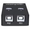 Manhattan 162005 USB 2.0 automātiskais 2 portu slēdzis, 480 Mbps