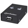 Manhattan 162005 USB 2.0 automātiskais 2 portu slēdzis, 480 Mbps