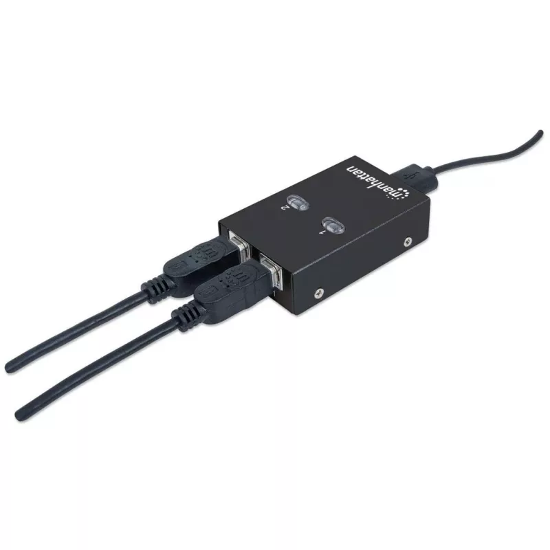 Manhattan 162005 USB 2.0 automātiskais 2 portu slēdzis, 480 Mbps