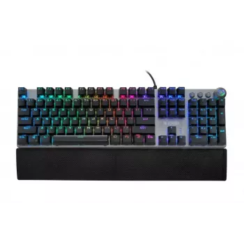 Mehāniskā spēļu tastatūra IBOX AURORA K-4 — QWERTY, 108 taustiņi, LED regulējams fona apgaismojums, ūdensizturīga, USB, 1.6 m kabelis