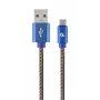 GEMBIRD Premium Jeans (džinsa) Micro-USB kabelis ar metāla savienotājiem, 2m, Zils