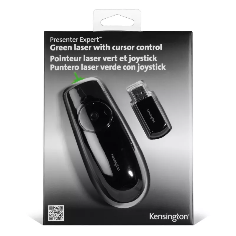 Kensington Presenter Expert bezvadu kursora vadība ar zaļo lāzeru