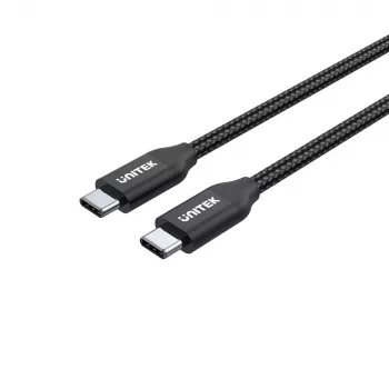 USB-C uz USB-C kabelis Unitek C14059BK — 2 m, 5 A, 20 V, 480 Mbit/s, melns
