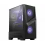 MSI MAG FORGE 100M Mid Tower Gaming datora korpuss 'Melns, 2x 120mm RGB PWM ventilators, 1x 120mm ventilators, 1-6 RGB Hub, Rūdīta stikla panelis, ATX, mATX, mini-ITX'