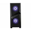 MSI MAG FORGE 100M Mid Tower Gaming datora korpuss 'Melns, 2x 120mm RGB PWM ventilators, 1x 120mm ventilators, 1-6 RGB Hub, Rūdīta stikla panelis, ATX, mATX, mini-ITX'