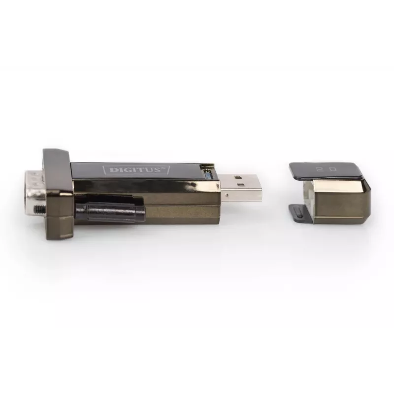 DIGITUS USB 2.0 uz seriālo pārveidotājs, DSUB 9M ar USB A kabeli 80 cm