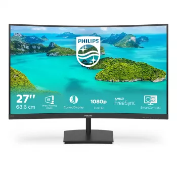 Philips E Line 271E1SCA/00 27 collu izliekts monitors, Full HD, melns