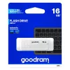 USB zibatmiņa GOODRAM UME2 16 GB USB Type-A 2.0, balta, 20 MB/s lasīšana, 5 MB/s rakstīšana