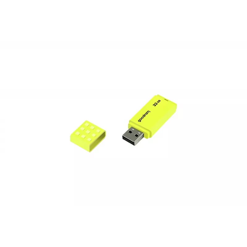 USB zibatmiņa GOODRAM UME2 32 GB USB Type-A 2.0, lasīšana 20 MB/s, rakstīšana 5 MB/s, dzeltena