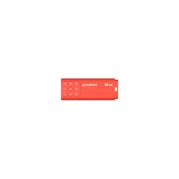 USB zibatmiņa GOODRAM UME3 16 GB USB Type-A 3.2 Gen 1 (oranža), 60/20 MB/s, plastmasas korpuss bez vāciņa