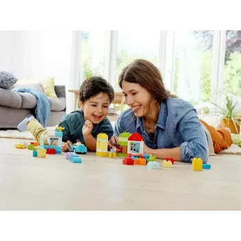 LEGO DUPLO ķieģeļu kaste 10913 — 65 krāsainu būvēšanas bloku komplekts mazuļiem, vecums 1.5+