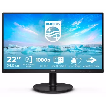 Philips V Line 221V8A/00 dators monitors 54,6 cm (21,5 colli) 1920 x 1080 pikseļi Full HD LED Melns