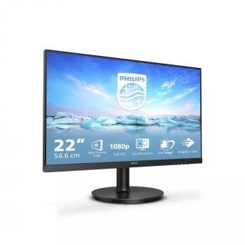 Philips V Line 221V8A/00 dators monitors 54,6 cm (21,5 colli) 1920 x 1080 pikseļi Full HD LED Melns