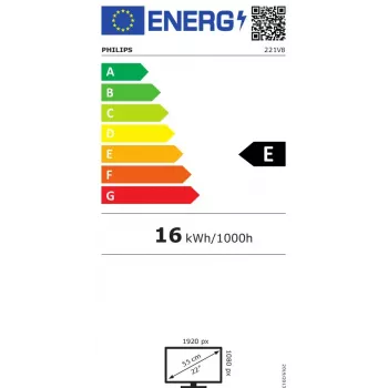 Philips V Line 221V8/00 datora monitors 54.6 cm (21.5 collas) 1920 x 1080 pikseļi Full HD LED Melns
