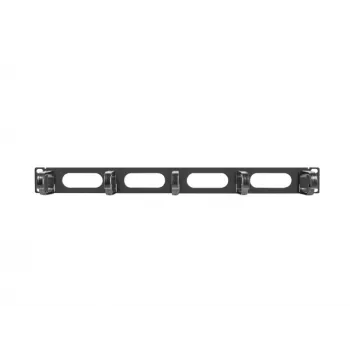 Kabeļu pārvaldības panelis LANBERG AK-1205-B, 1U metāls, 19 collas (482.6 mm) platums, 80 mm dziļums, melns