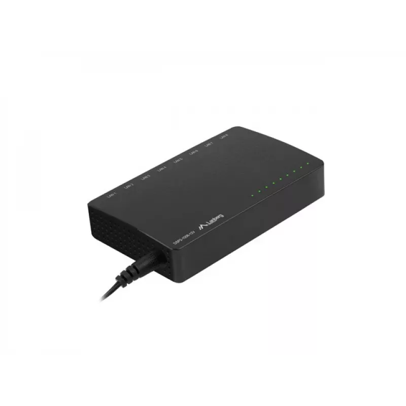 LANBERG Switch Dsp2-1008-12v 8x 1gb/s Nepārvaldāms Gigabit Ethernet Galddators 12V