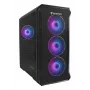 GENESIS Irid 503 ARGB Micro Tower Melns, Caurspīdīgs