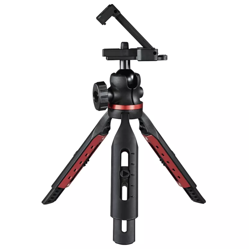 Hama Solid 4630 statīvs viedtālrunim/planšetdatoram, 3 kājas, melns/sarkans