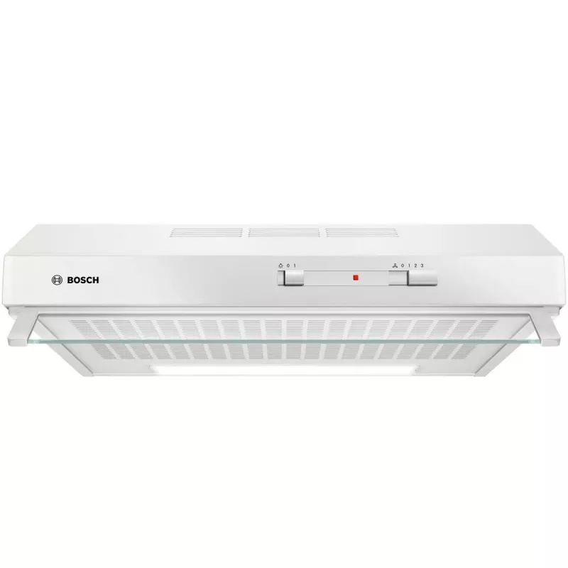 Sienas nosūcējs Bosch Serie 2 DUL62FA21, 600 mm, balts, 3 ātrumi, 250 m³/h, flīsa filtrs