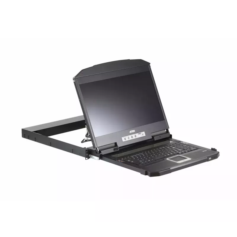ATEN CL3800NW 18,5 collu divu sliežu LCD KVM konsole ar HDMI/DVI/VGA